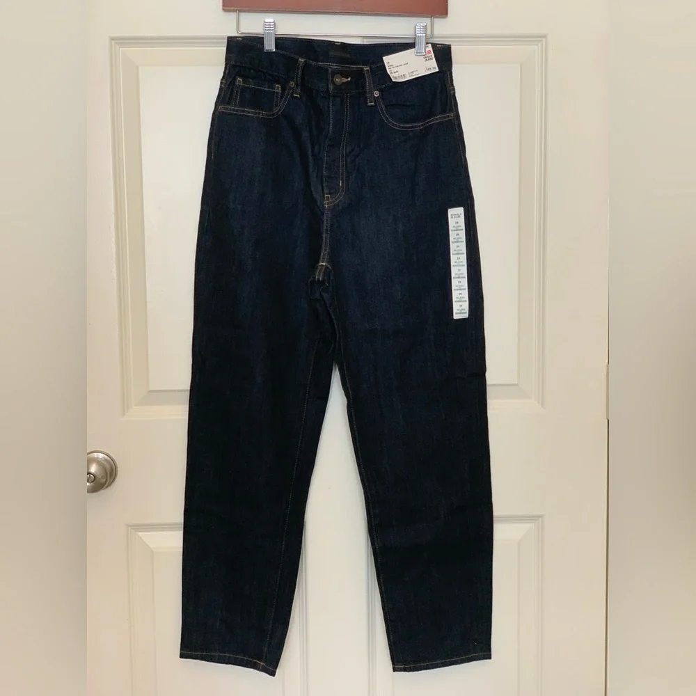 Uniqlo Dark Blue Women's Peg Top Relaxed Fit Ankle Jeans
Size-28” Waist - Picture 3 of 6